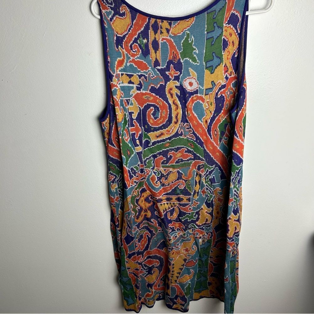 Peruvian Connection Samarinda Print Sleeveless Pima Cotton Dress Size Large - Picture 6 of 8